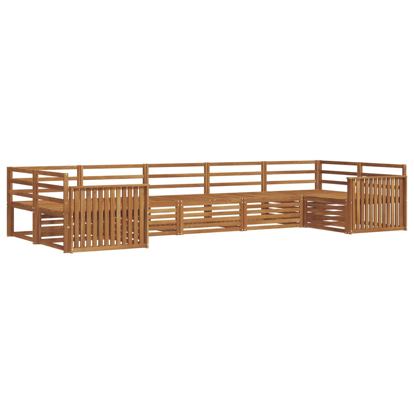 vidaXL Σειρά Καναπέ Εξωτερικού 7 pcs Φυσικό