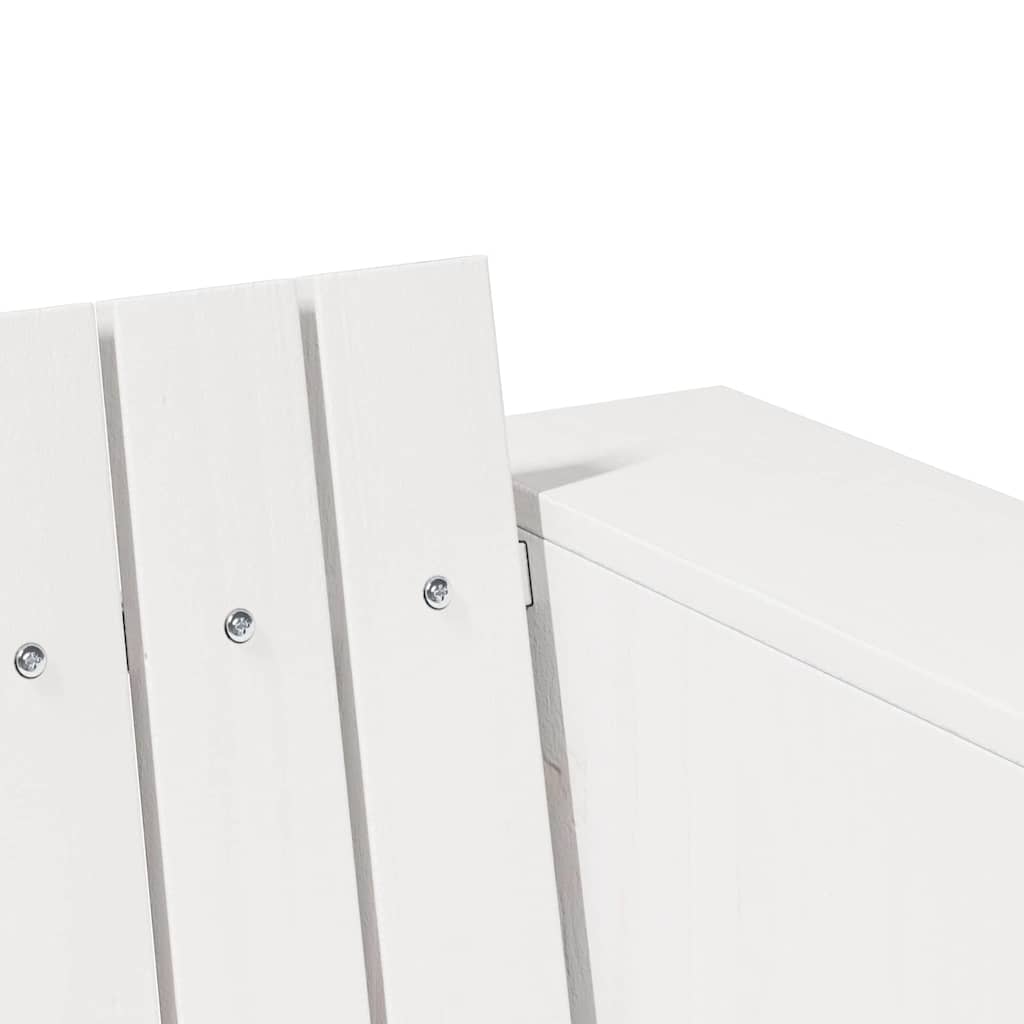 vidaXL Καναπές Κήπου Λευκό 134 x 60 x 62 cm Στερεά ξυλεία πεύκου