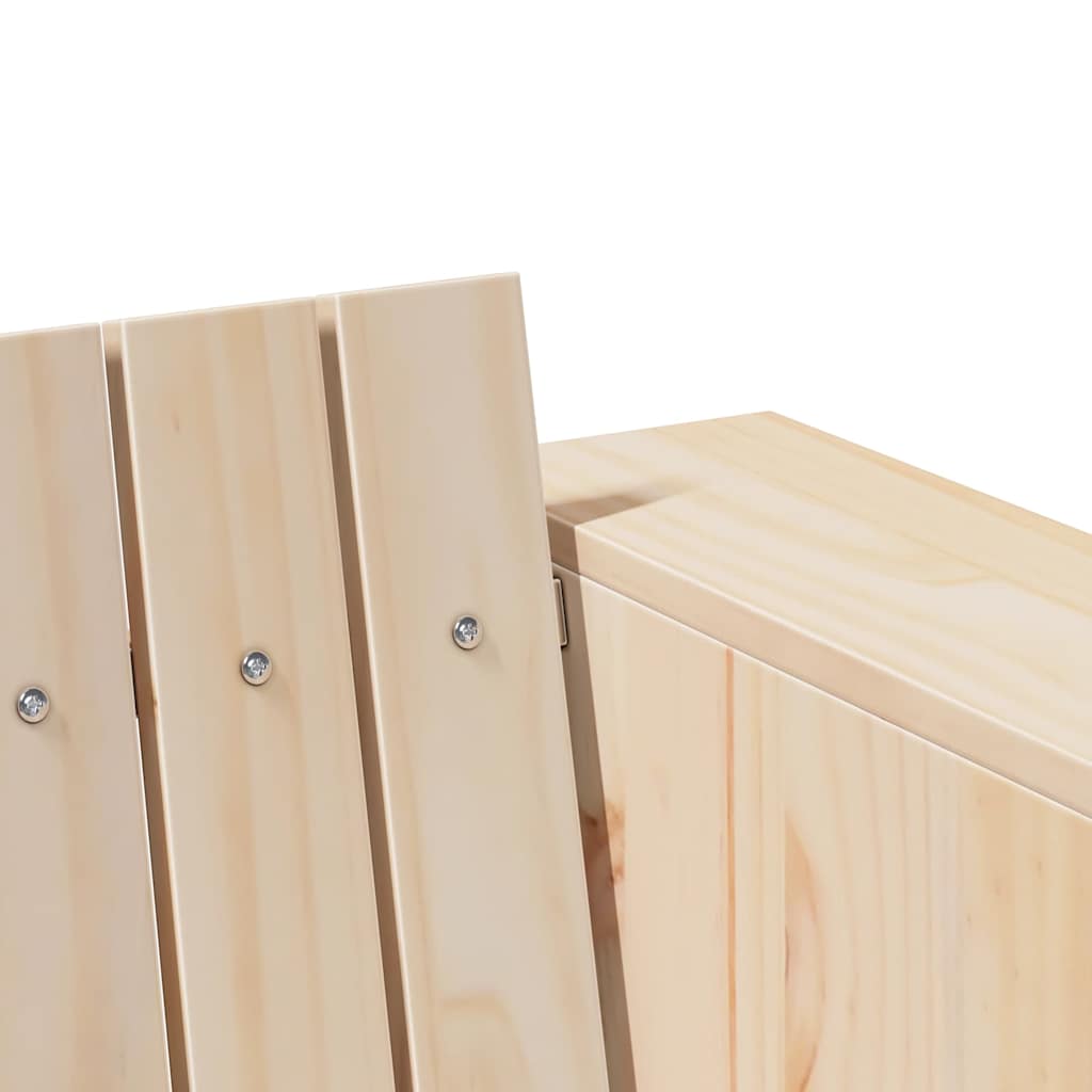 vidaXL Καναπές Κήπου Φυσικό 185,5 x 60 x 62 εκ. Στερεά ξυλεία πεύκου