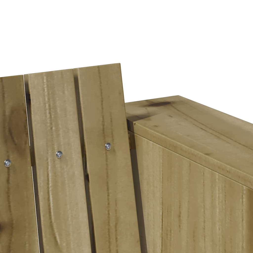 vidaXL Καναπές Κήπου Καφέ 185,5 x 60 x 62 εκ. Στερεά ξυλεία πεύκου