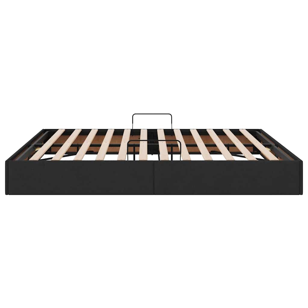 vidaXL Κρεβάτι Αποθήκης με αποθήκευση Μαύρο 180 x 200 cm Ύφασμα