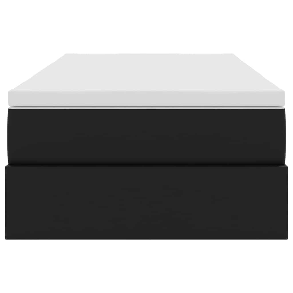 vidaXL Κρεβάτι με αποθηκευτικό χώρο και στρώμα Μαύρο 100 x 200 cm