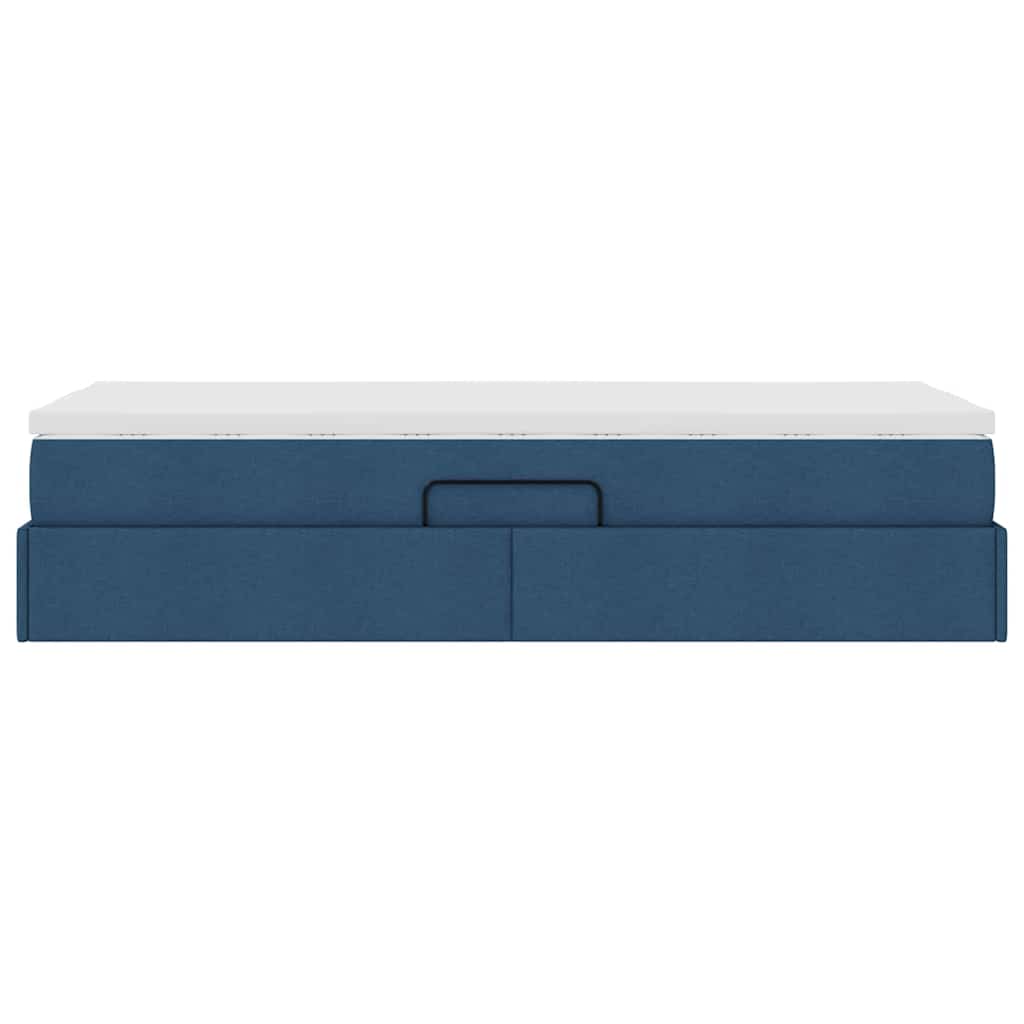vidaXL Κρεβάτι με αποθηκευτικό χώρο και στρώμα Μπλε 100 x 200 cm