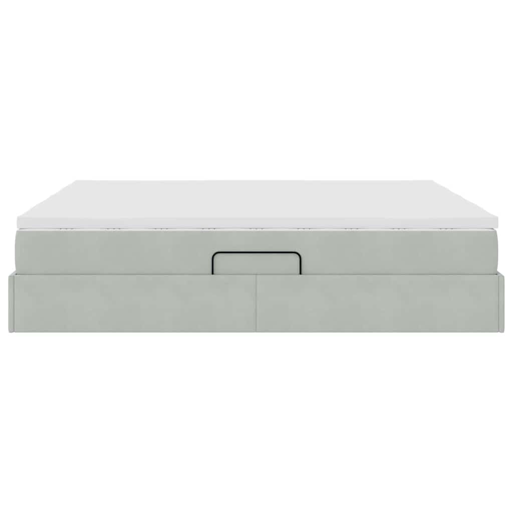 vidaXL Κρεβάτι με αποθηκευτικό χώρο και στρώμα 180 x 200 cm Βελούδο