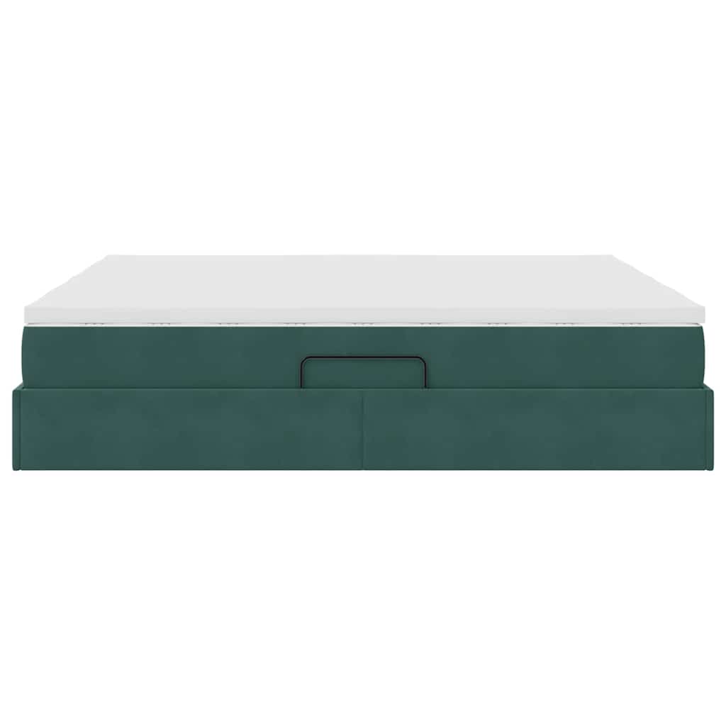 vidaXL Κρεβάτι με αποθηκευτικό χώρο και στρώμα 200 x 200 cm Βελούδο