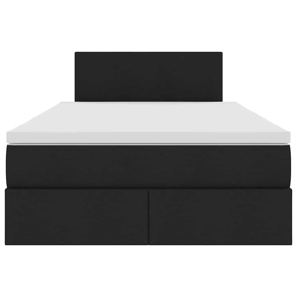 vidaXL Κρεβάτι με αποθηκευτικό χώρο και στρώμα Μαύρο 120 x 200 cm