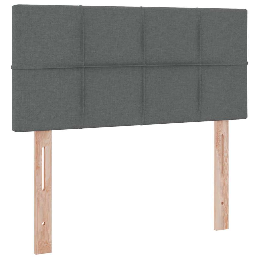 vidaXL Κρεβάτι με αποθηκευτικό χώρο και στρώμα Σκούρο Γκρι 90 x 190 cm