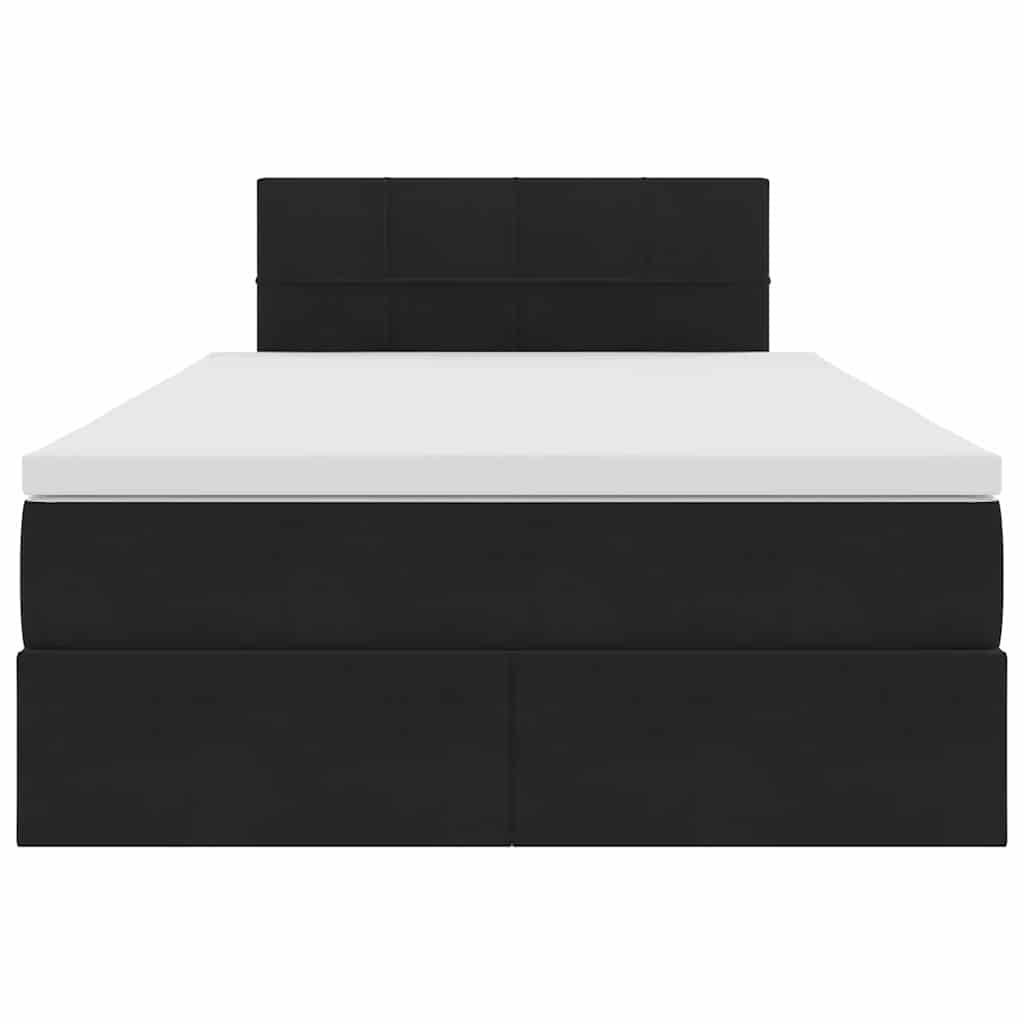 vidaXL Κρεβάτι Αποθήκης με στρώμα Μαύρο 120 x 200 cm Βελούδο