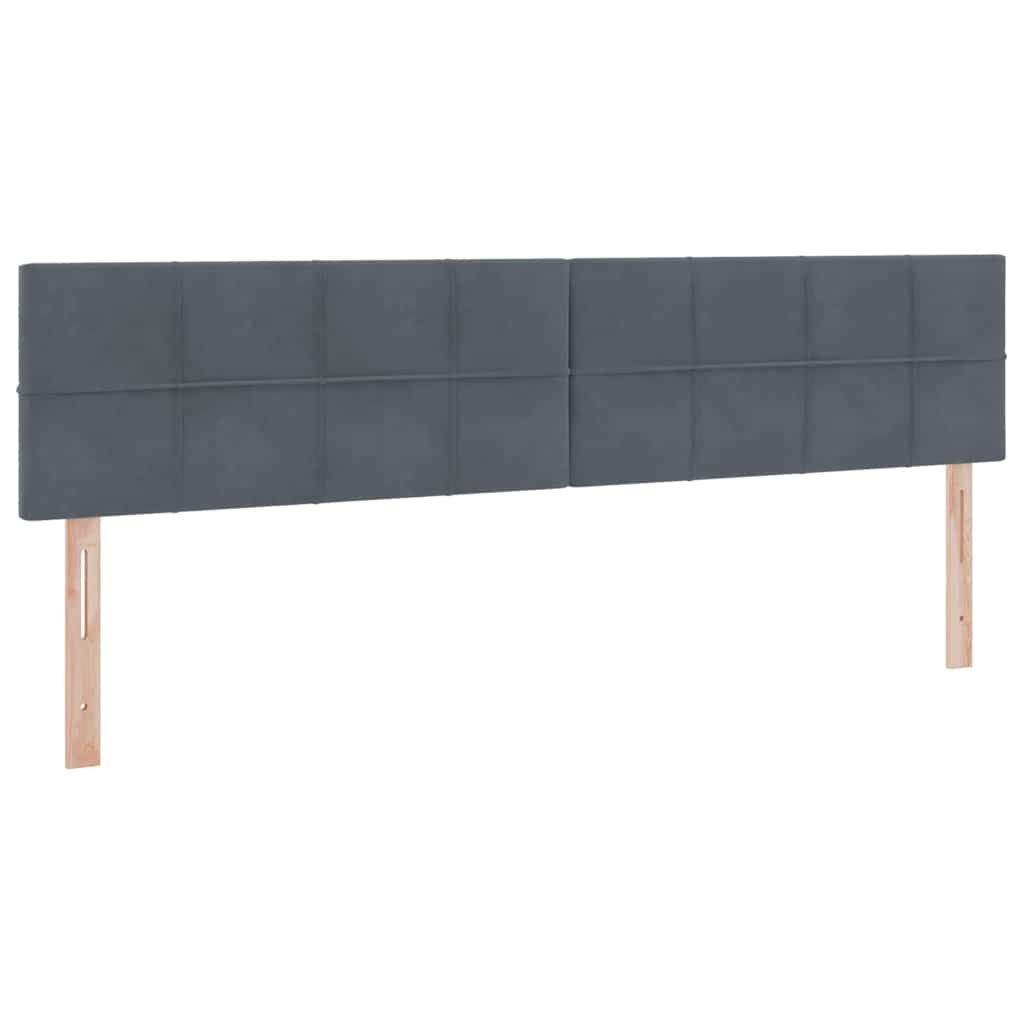 vidaXL Κρεβάτι Αποθήκης με στρώμα Σκούρο Γκρι 200 x 200 cm Βελούδο