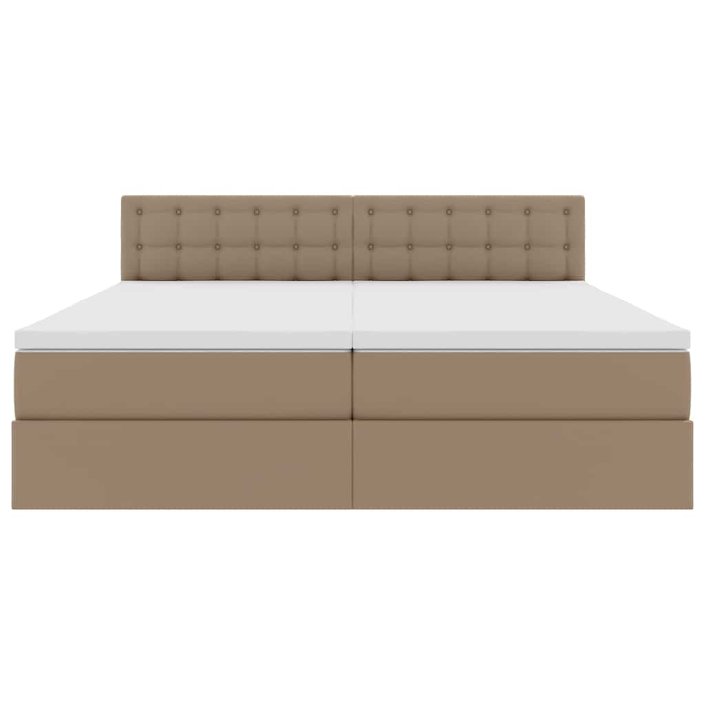 vidaXL Κρεβάτι Αποθήκης Καπουτσίνο 180 x 200 cm Τεχνητό Δέρμα