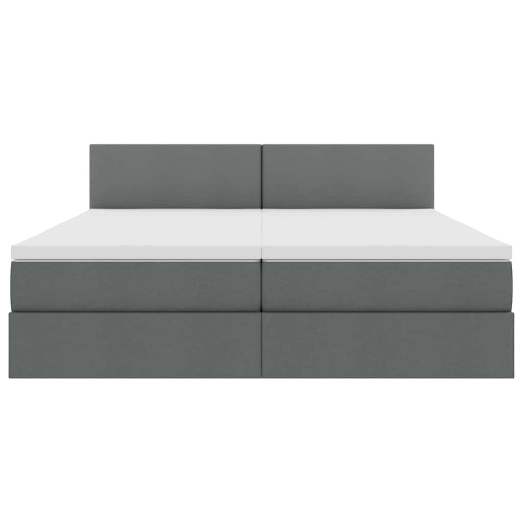 vidaXL Κρεβάτι Αποθήκης Σκούρο Γκρι 180 x 200 cm Τεχνητό Δέρμα