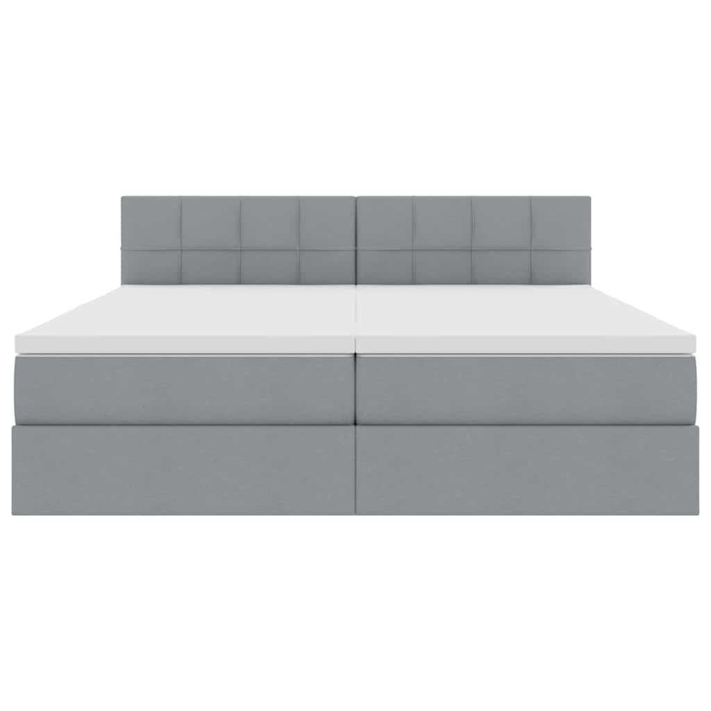 vidaXL Κρεβάτι Αποθήκης Ανοιχτό γκρι 180 x 200 cm Τεχνητό Δέρμα