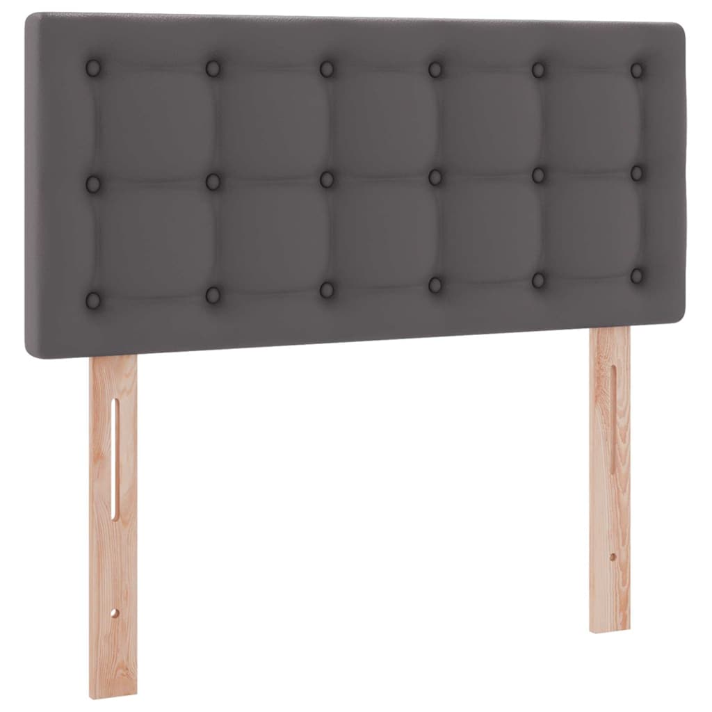 vidaXL Κρεβάτι με αποθηκευτικό χώρο και LED Γκρι 90 x 200 cm