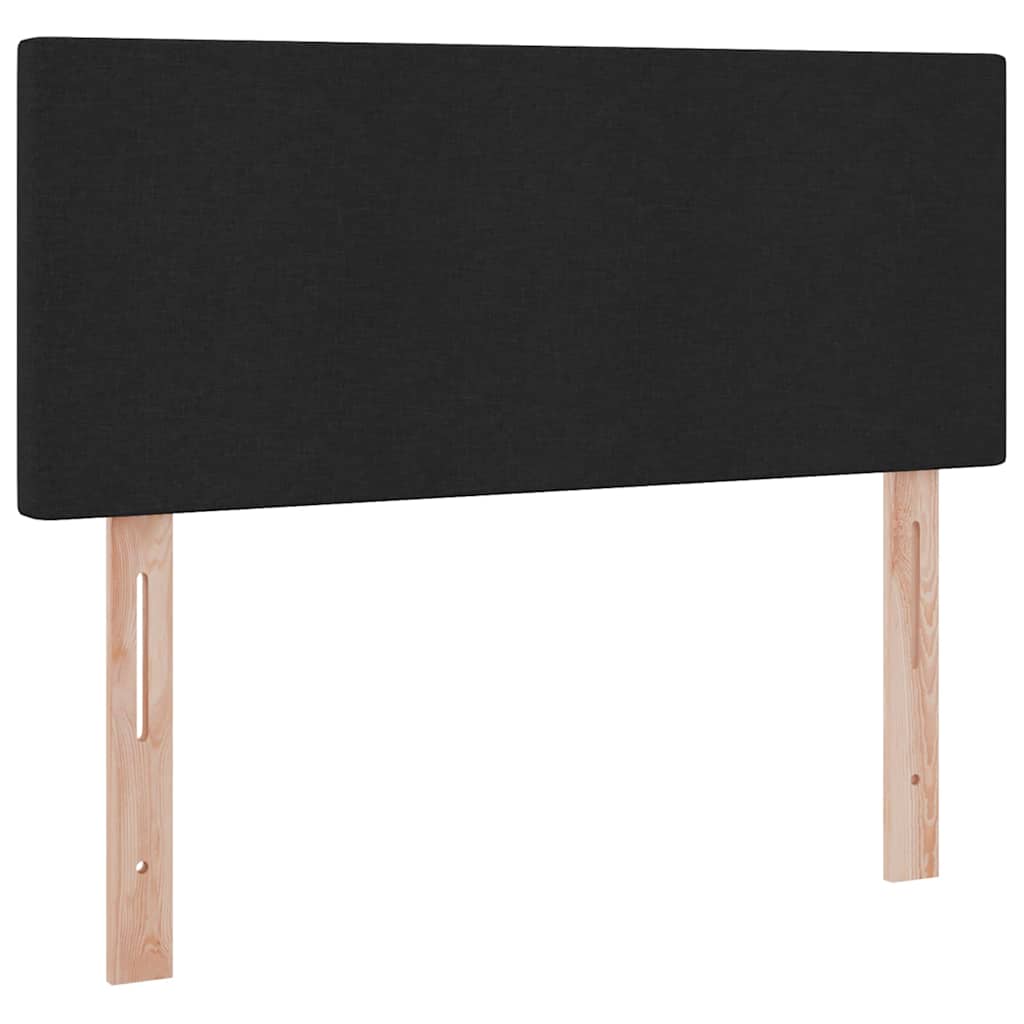 vidaXL LED Κρεβάτι αποθήκευσης με στρώμα Μαύρο 120 x 200 cm Ύφασμα