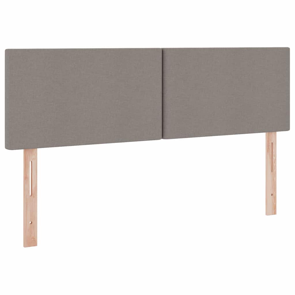 vidaXL LED Κρεβάτι αποθήκευσης με στρώμα Taupe 140 x 200 cm Ύφασμα