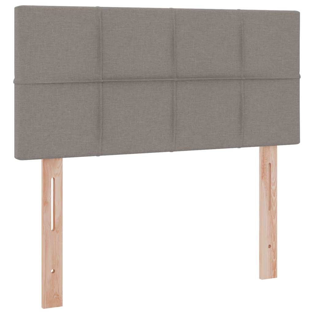 vidaXL LED Κρεβάτι αποθήκευσης με στρώμα Taupe 90 x 190 cm Ύφασμα
