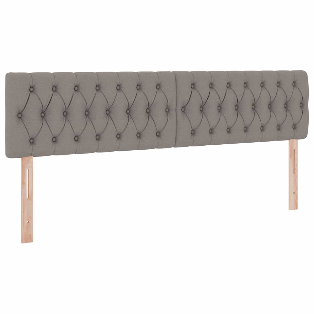 vidaXL LED Κρεβάτι αποθήκευσης με στρώμα Taupe 180 x 200 cm Ύφασμα