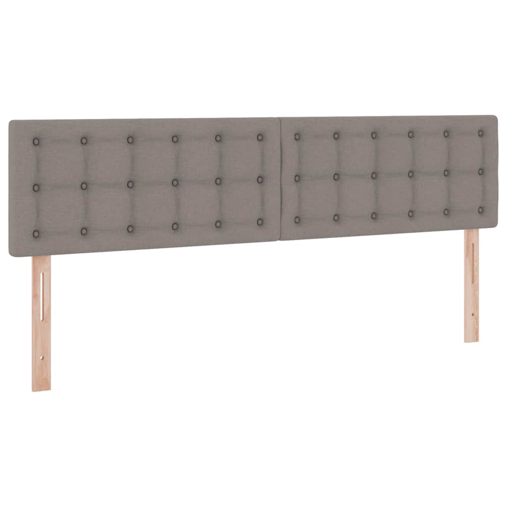 vidaXL LED Κρεβάτι αποθήκευσης με στρώμα Taupe 160 x 200 cm Ύφασμα