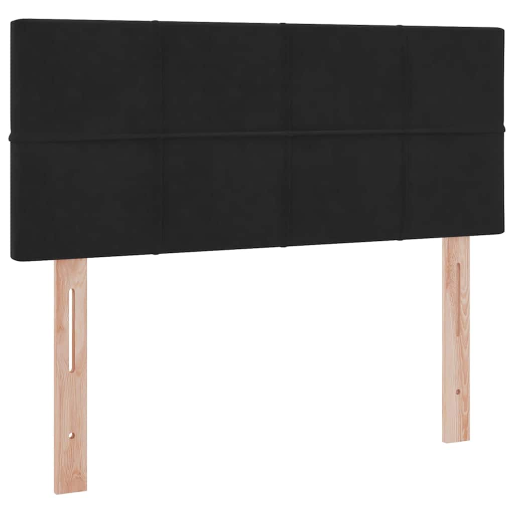 vidaXL LED Κρεβάτι αποθήκευσης με στρώμα Μαύρο 120 x 200 cm Βελούδο
