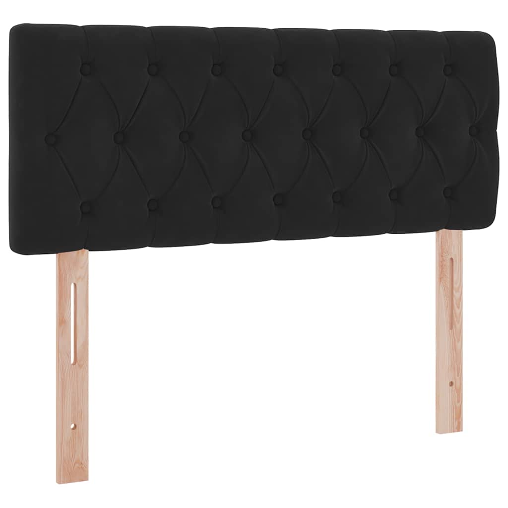 vidaXL LED Κρεβάτι αποθήκευσης με στρώμα Μαύρο 120 x 200 cm Βελούδο