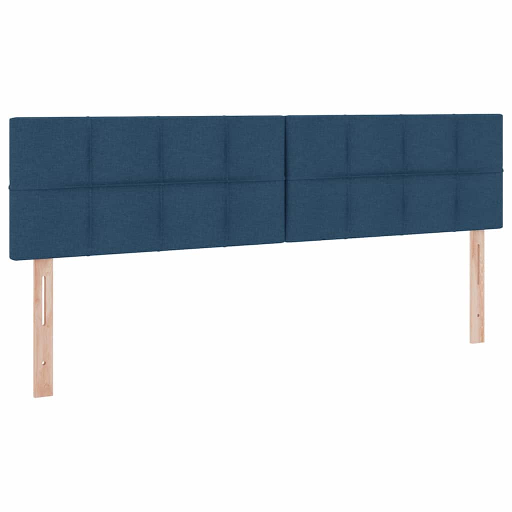 vidaXL LED Κρεβάτι αποθήκευσης με στρώμα Μπλε 180 x 200 cm Ύφασμα