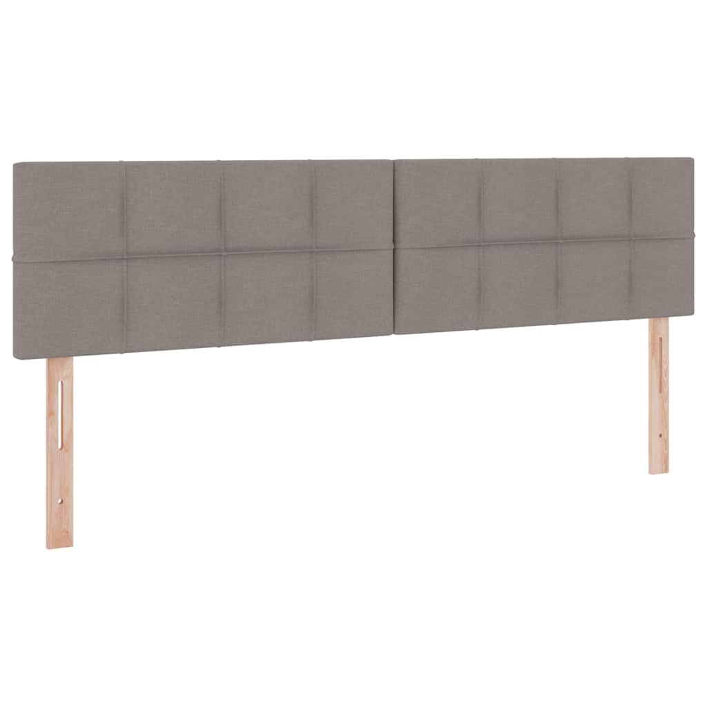vidaXL LED Κρεβάτι αποθήκευσης με στρώμα Taupe 200 x 200 cm Ύφασμα