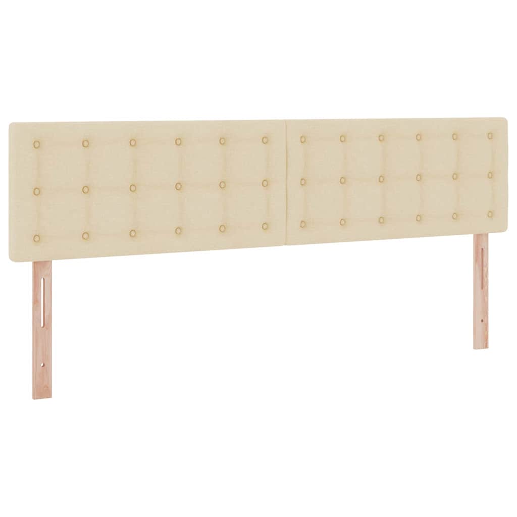 vidaXL LED Κρεβάτι αποθήκευσης με στρώμα Κρέμ 200 x 200 cm Ύφασμα