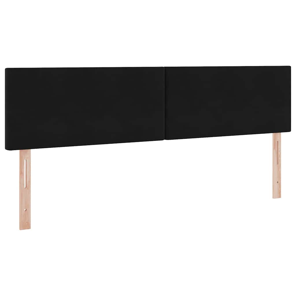 vidaXL Κρεβάτι με LED ταινίες φωτός Μαύρο 180 x 200 cm Βελούδο