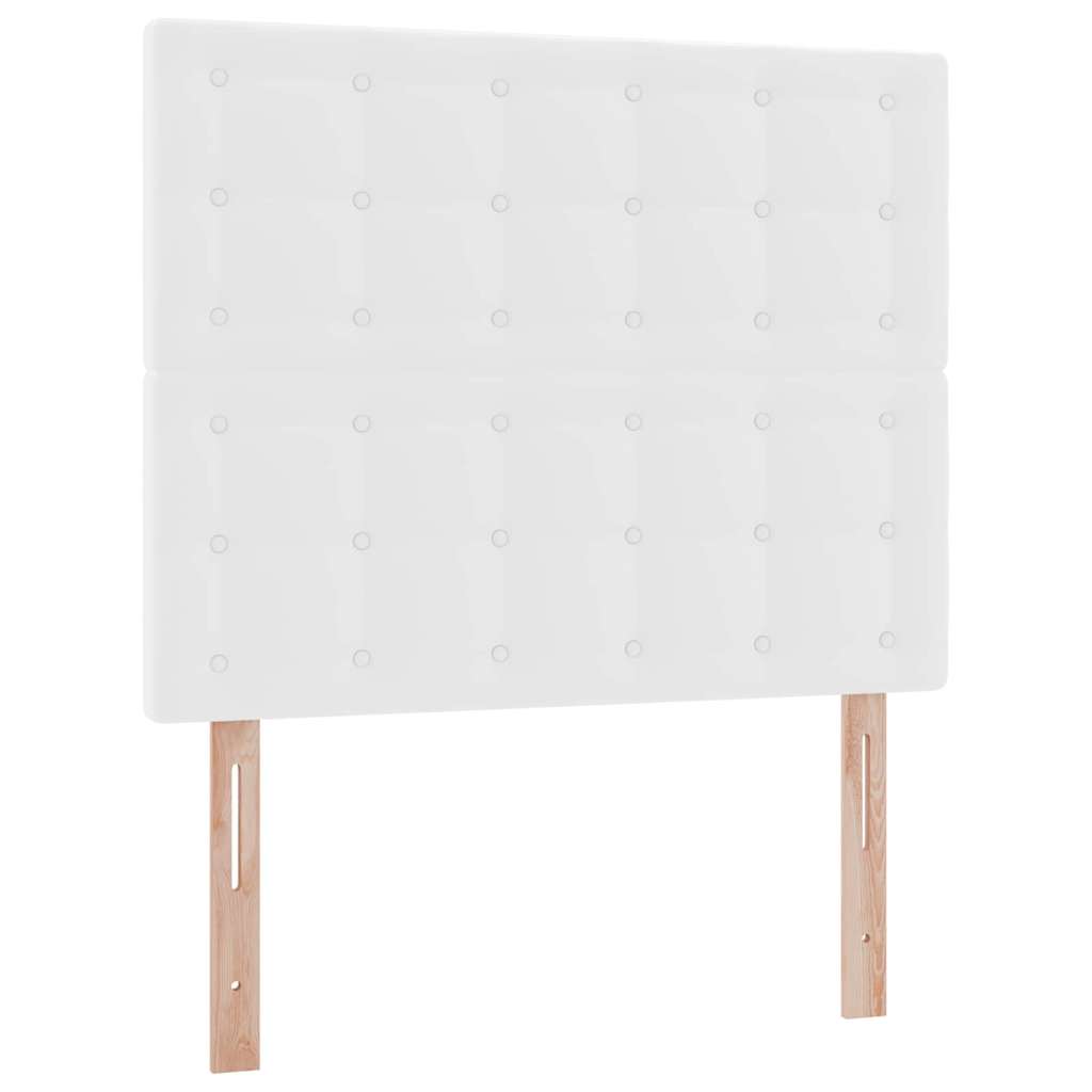 vidaXL Κρεβάτι Αποθήκης Καθαρό Λευκό 120 x 200 cm Τεχνητό Δέρμα