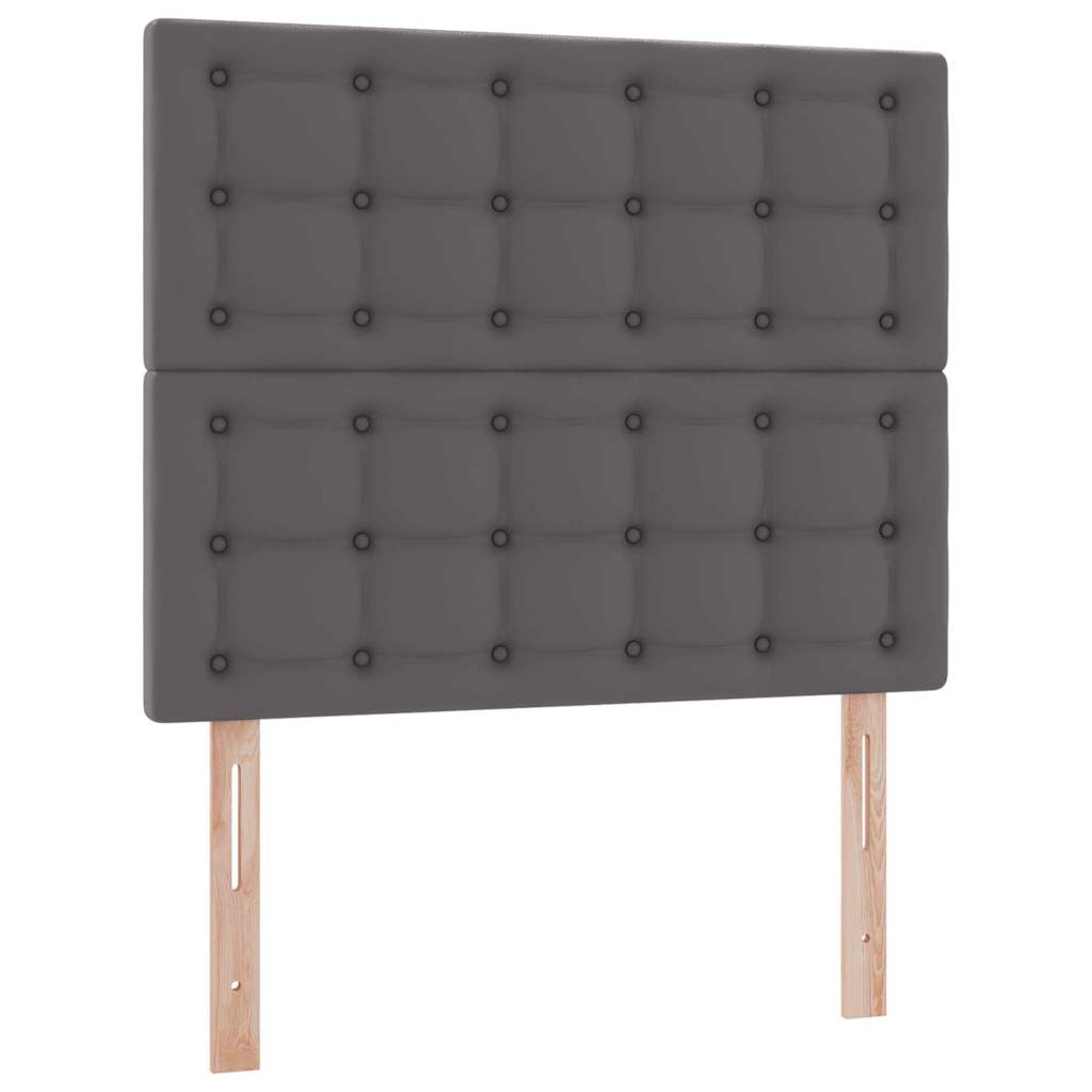 vidaXL Κρεβάτι Αποθήκης με κεφαλάρι Γκρι 120 x 200 cm Τεχνητό Δέρμα