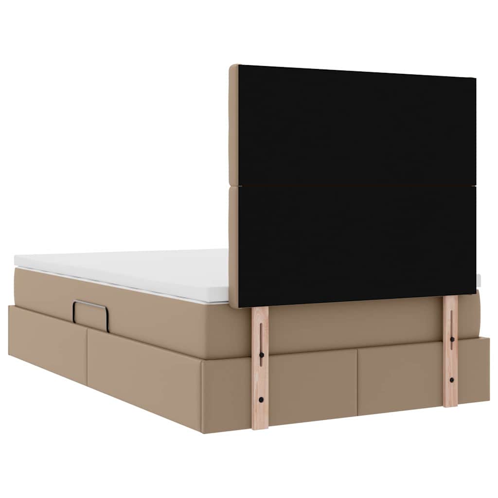 vidaXL Κρεβάτι Αποθήκης Καπουτσίνο 120 x 200 cm Τεχνητό Δέρμα