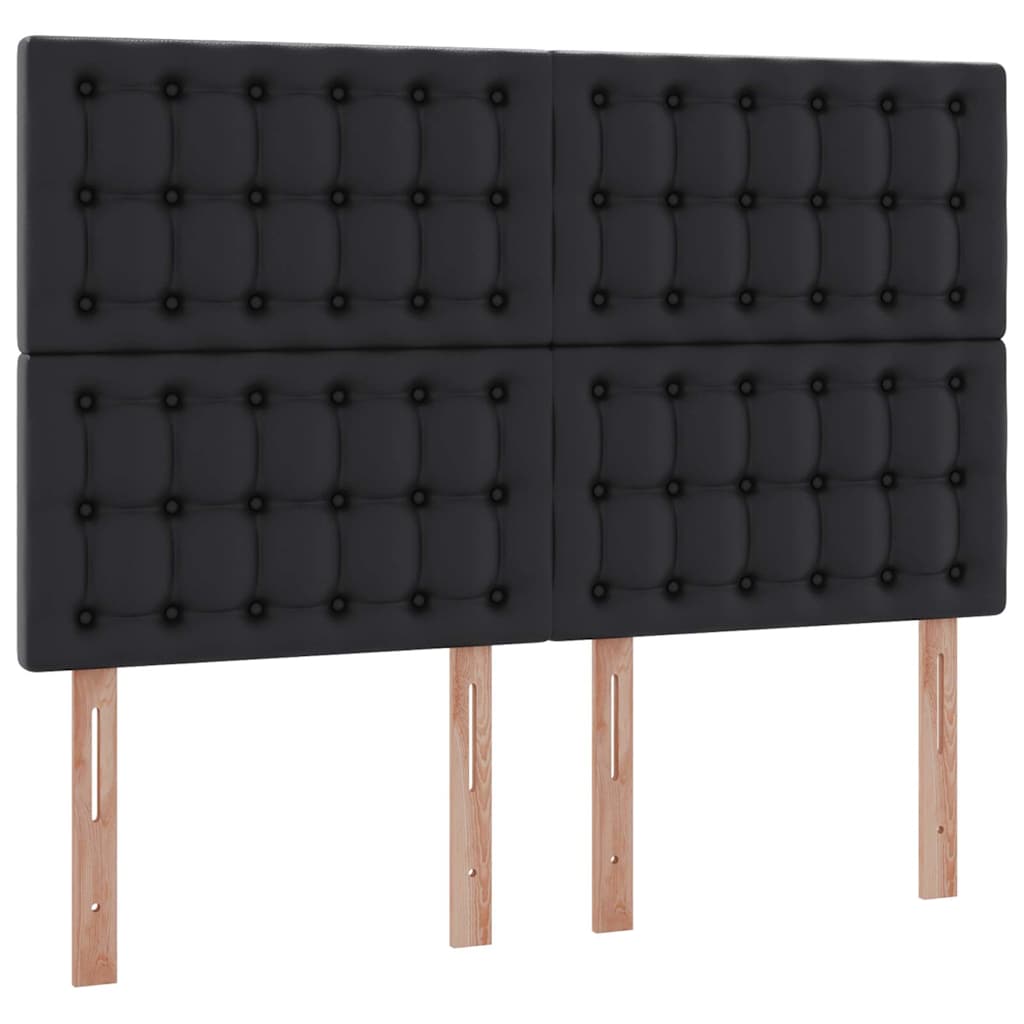 vidaXL Κρεβάτι Αποθήκης με στρώμα Μαύρο 140 x 200 cm Τεχνητό Δέρμα