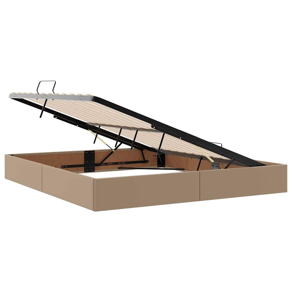 vidaXL Κρεβάτι Αποθήκης Καπουτσίνο 180 x 200 cm Τεχνητό Δέρμα