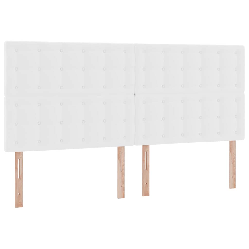 vidaXL Κρεβάτι Αποθήκης Καθαρό Λευκό 200 x 200 cm Τεχνητό Δέρμα
