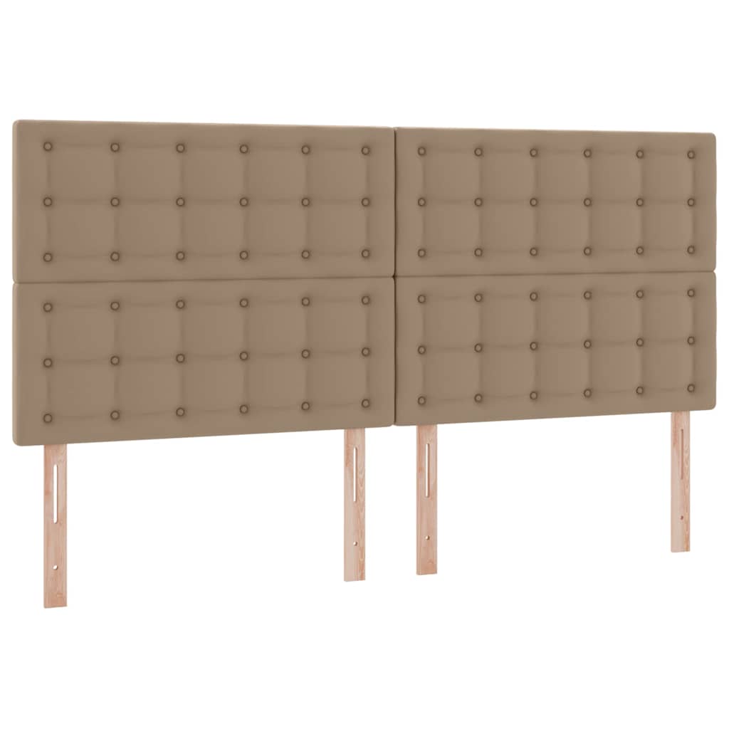 vidaXL Κρεβάτι Αποθήκης Καπουτσίνο 200 x 200 cm Τεχνητό Δέρμα
