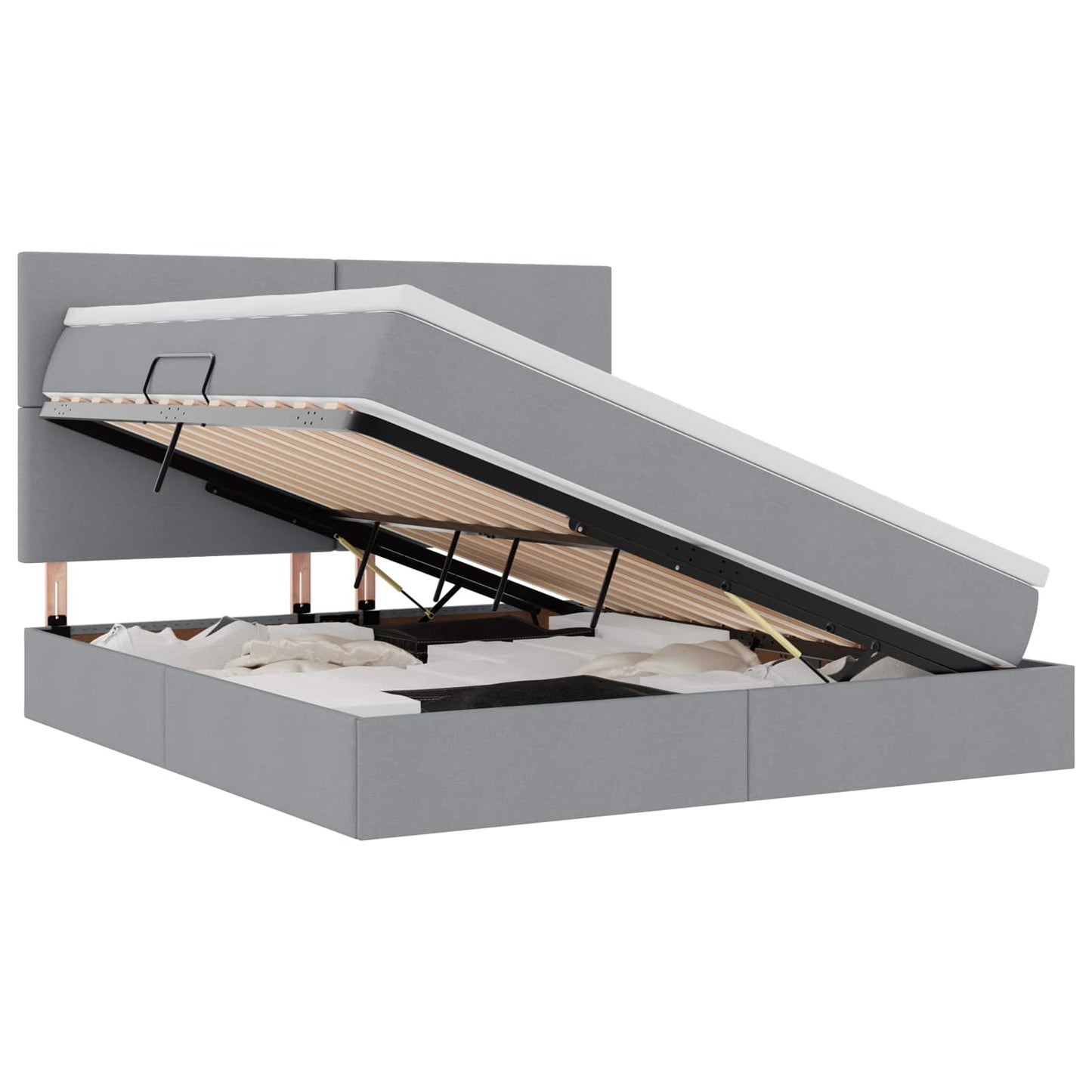 vidaXL Κρεβάτι με αποθηκευτικό χώρο και στρώμα με στρώμα 180 x 200 cm