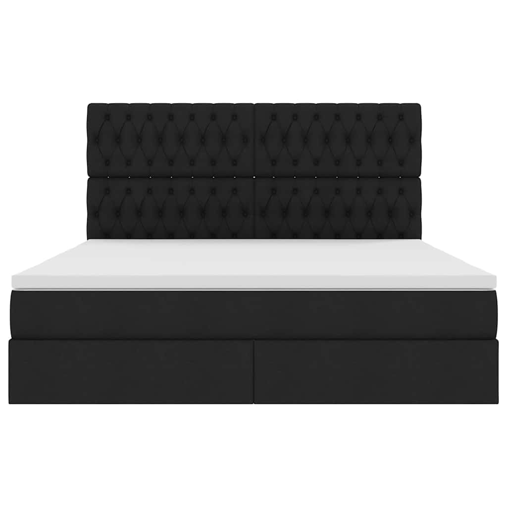 vidaXL Κρεβάτι με αποθηκευτικό χώρο και στρώμα Μαύρο 160 x 200 cm