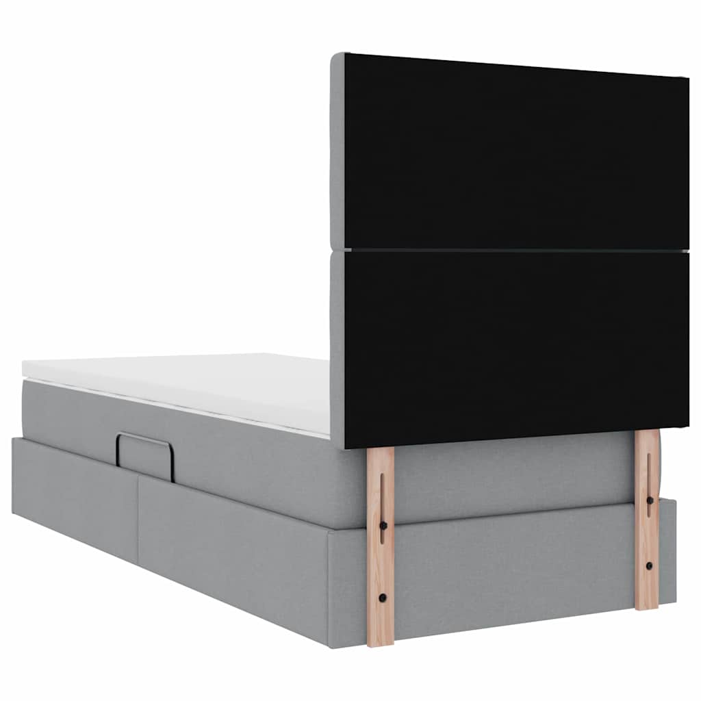 vidaXL Κρεβάτι με αποθηκευτικό χώρο και στρώμα 90 x 190 cm Πολυεστέρας