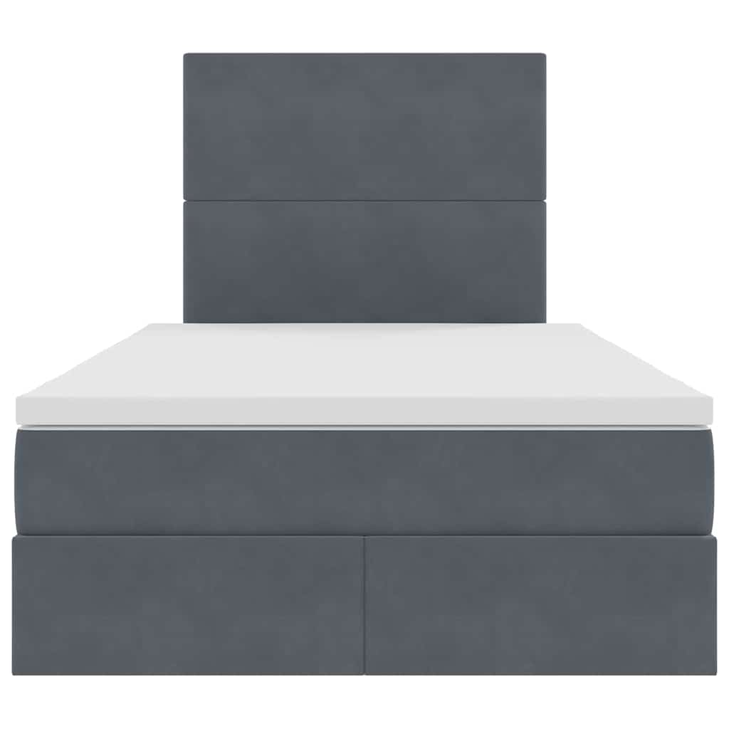 vidaXL Κρεβάτι με αποθηκευτικό χώρο και στρώμα 120 x 200 cm Βελούδο