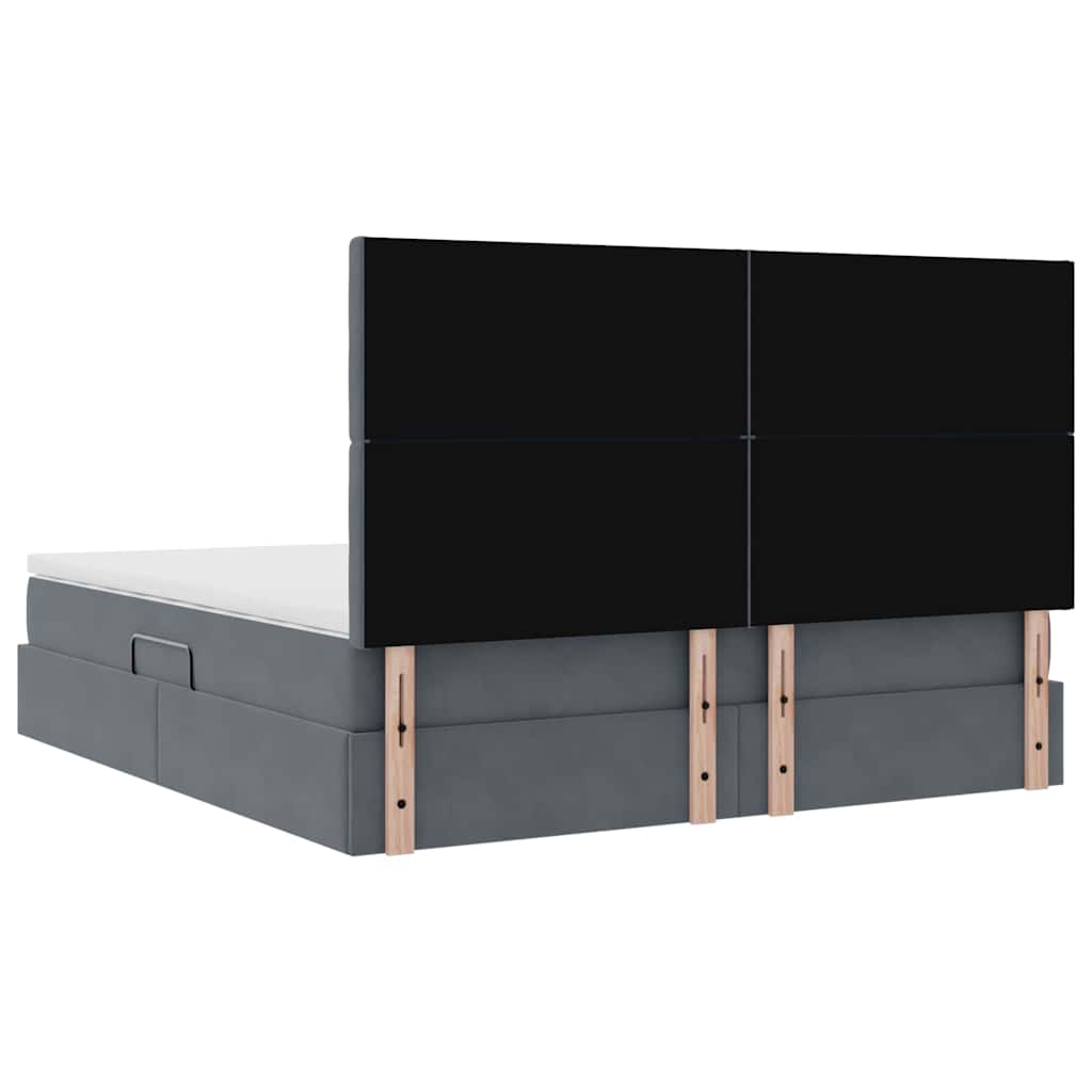 vidaXL Κρεβάτι με αποθηκευτικό χώρο και στρώμα 180 x 200 cm Βελούδο
