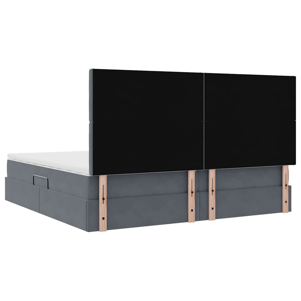 vidaXL Κρεβάτι με αποθηκευτικό χώρο και στρώμα 200 x 200 cm Βελούδο