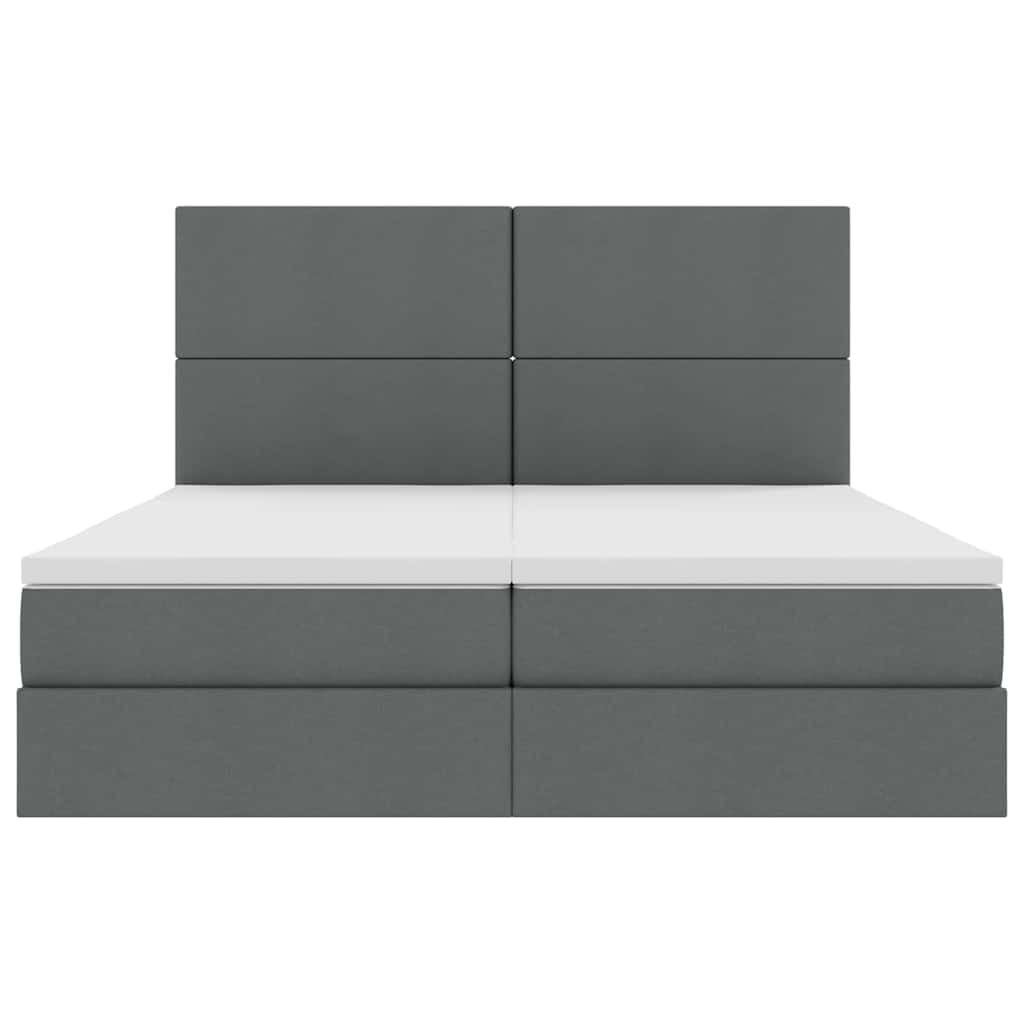 vidaXL Κρεβάτι Αποθήκης Σκούρο Γκρι 180 x 200 cm Τεχνητό Δέρμα