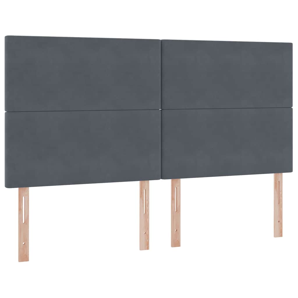 vidaXL Κρεβάτι Αποθήκης με στρώμα Σκούρο Γκρι 180 x 200 cm Βελούδο