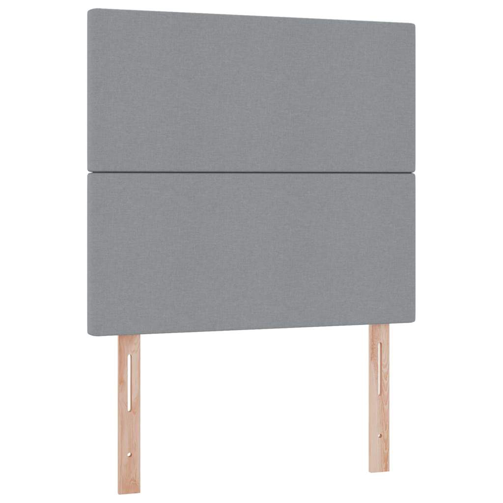 vidaXL Κρεβάτι με αποθηκευτικό χώρο και LED Ανοιχτό γκρι 100 x 200 cm