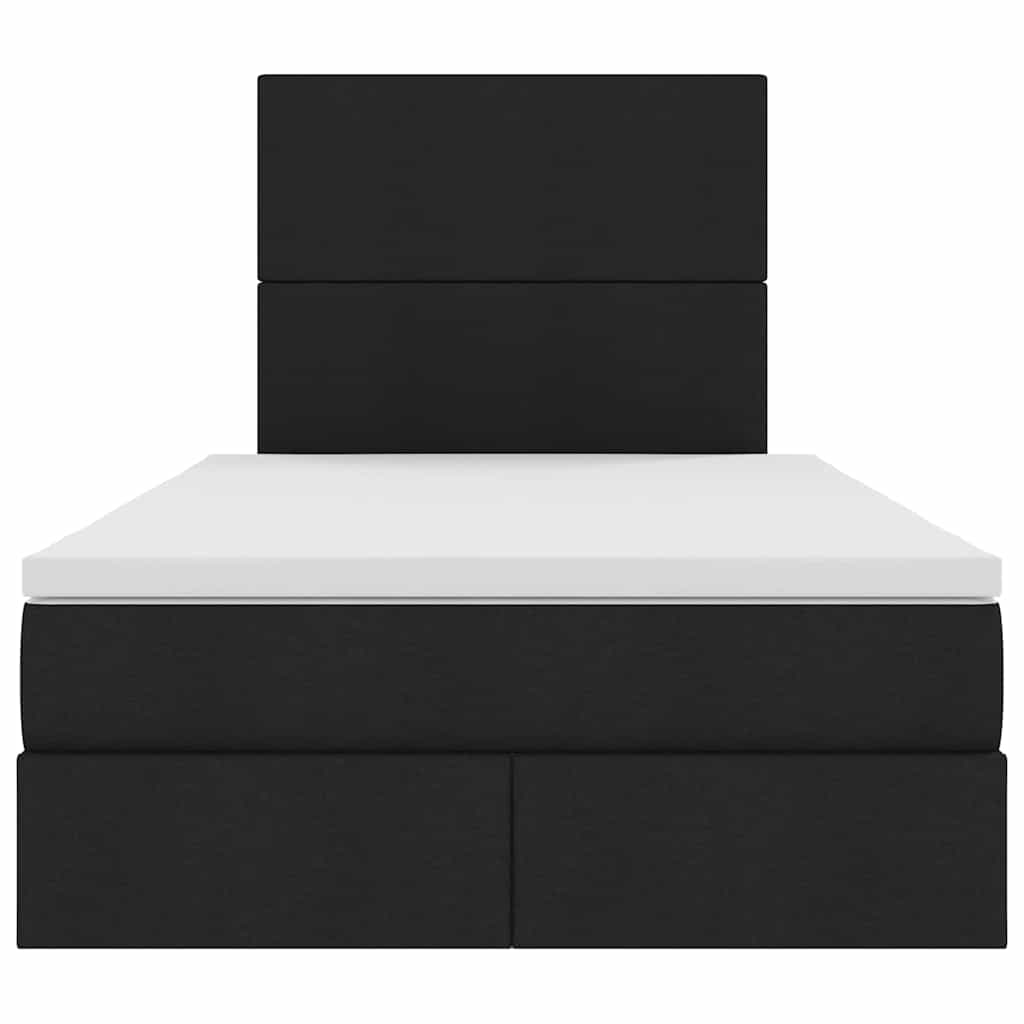 vidaXL Κρεβάτι με αποθηκευτικό χώρο και LED με led Μαύρο 120 x 200 cm