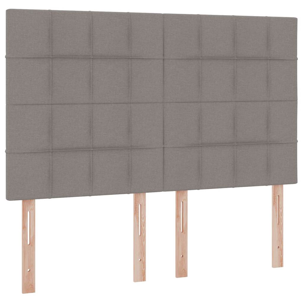 vidaXL Κρεβάτι με αποθηκευτικό χώρο και LED με led Taupe 140 x 200 cm