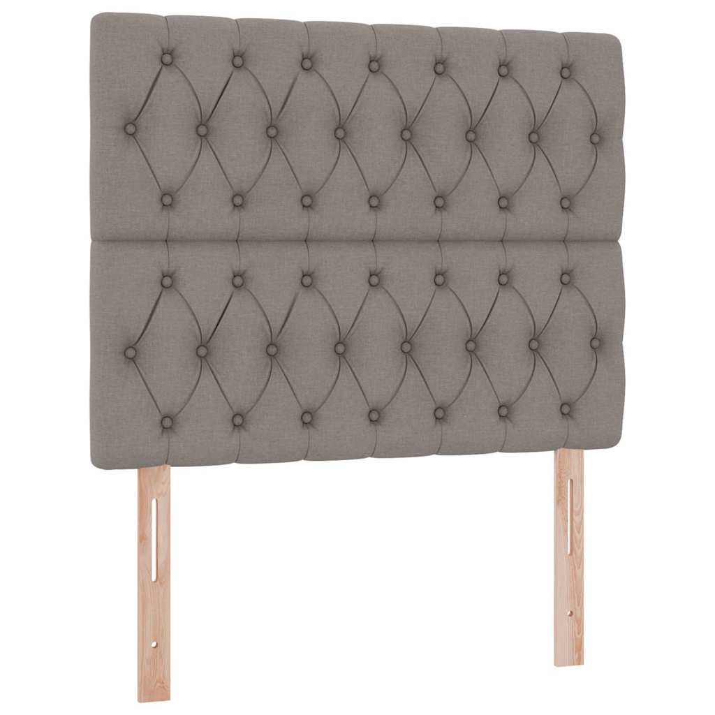 vidaXL LED Κρεβάτι αποθήκευσης με στρώμα Taupe 120 x 200 cm Ύφασμα