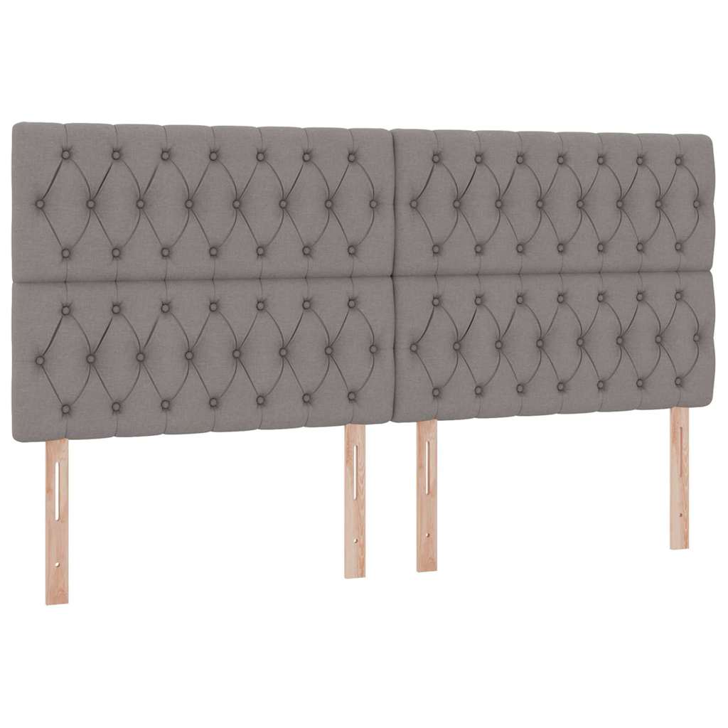 vidaXL LED Κρεβάτι αποθήκευσης με στρώμα Taupe 200 x 200 cm Ύφασμα