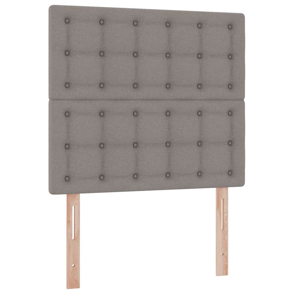 vidaXL Κρεβάτι με αποθηκευτικό χώρο και LED με led Taupe 90 x 190 cm