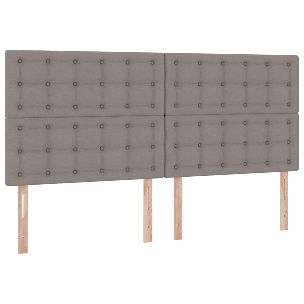 vidaXL LED Κρεβάτι αποθήκευσης με στρώμα Taupe 200 x 200 cm Ύφασμα